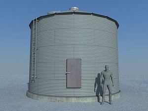 3d model grain bin old
