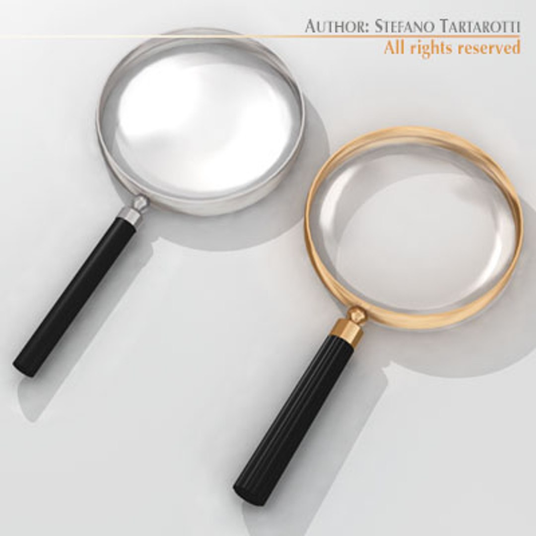 3d magnifying glass model
