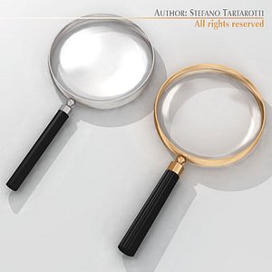 3d magnifying glass model