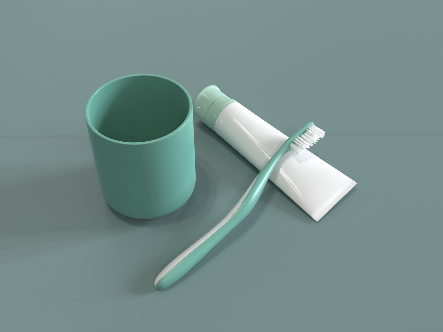 Toothbrush Toothpaste Cup 3D TurboSquid 1751579