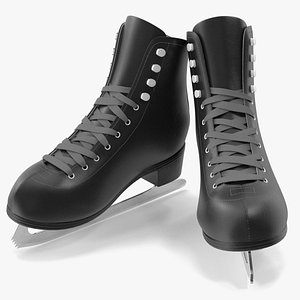 Black Ice Skates 3D