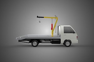 HYDRAULIC CRANE MANUAL HAND CRANK WINCH HOOK JIB TRUCK PICKUP 3D model