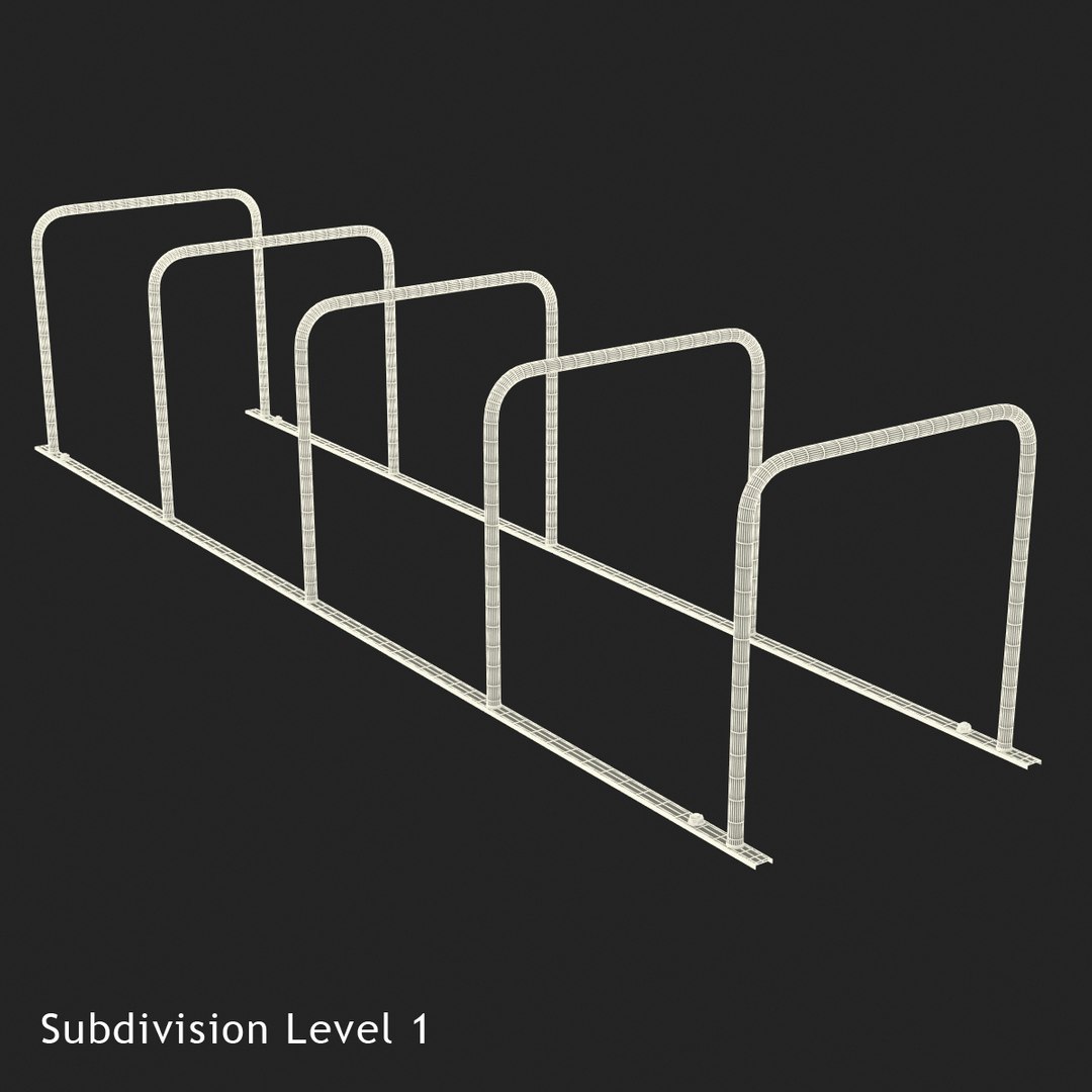 Bike Rack Crates 3 3d Obj