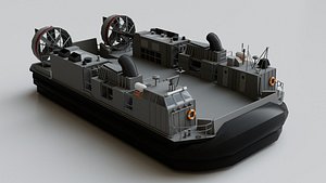 3D Landing Craft Air Cushion Military Vehicle model