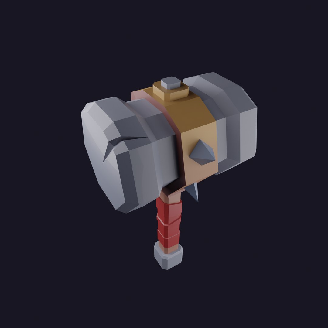 Lowpoly Hammer 3D - TurboSquid 1857892