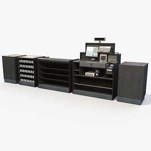 cashier cigarette express 3D