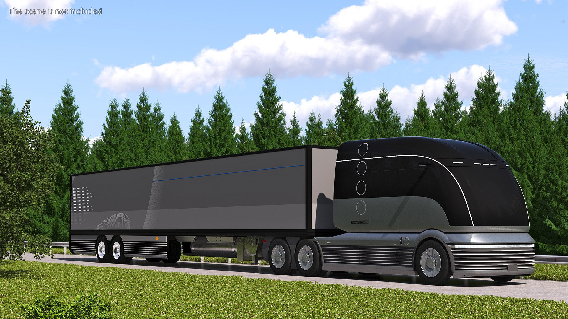 Futuristic Semi Truck with Trailer Rigged 3D model - TurboSquid 2158665