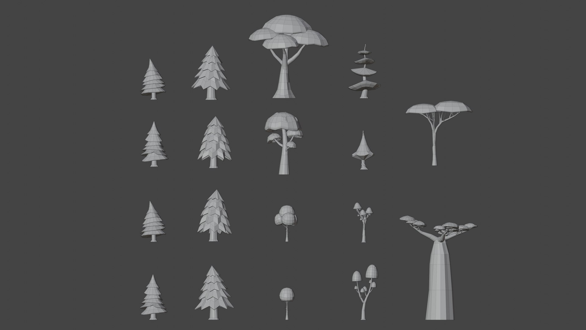 3D Trees Pack - TurboSquid 2212229