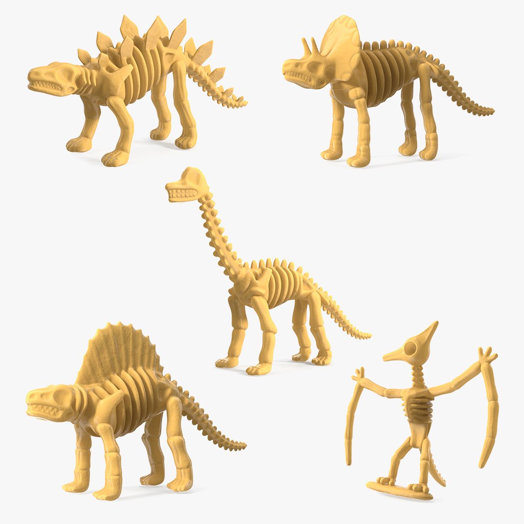Dinosaur Skeleton Toys Collection 3 3D model preview