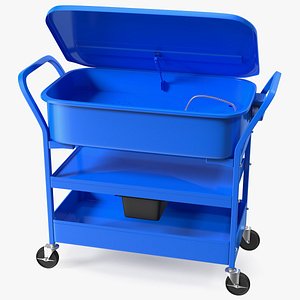 3D mobile parts washer cart model