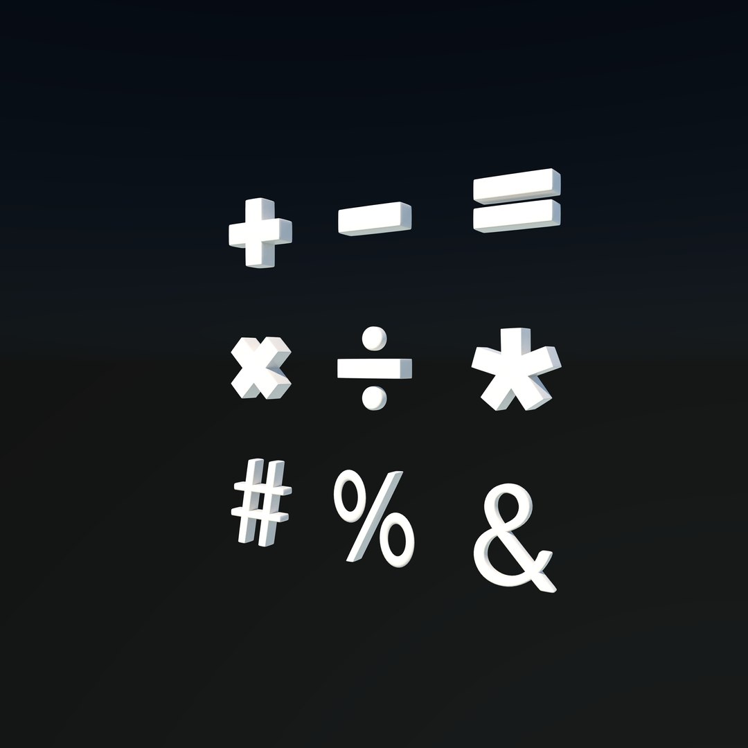 Mathematical Symbols 3D Model 3D Model - TurboSquid 2344978