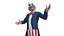 3D Uncle Sam Character Rigged model