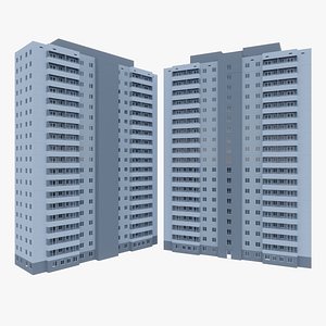 Modern Residential Building High Detail 3ds Max FBX OBJ