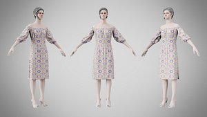Dress 16 Gradient Wave Pattern
