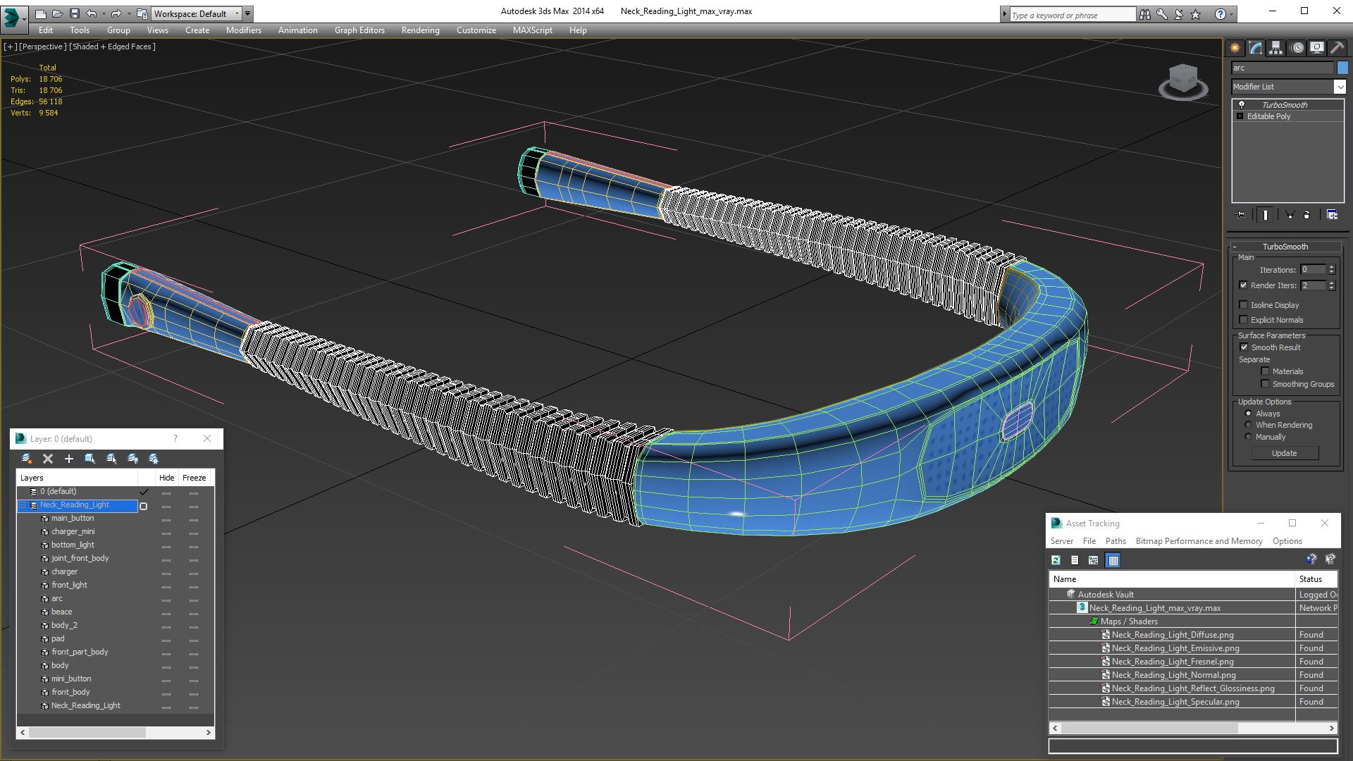 3D Neck Reading Light - TurboSquid 1992406