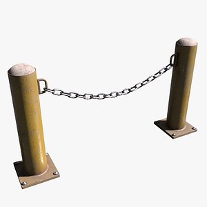 3D Bollards - Chained