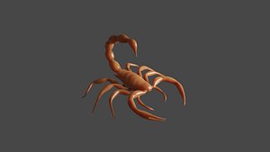 3D white scorpion model