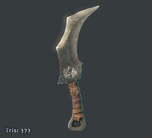 fantasy goblin knife 3d obj