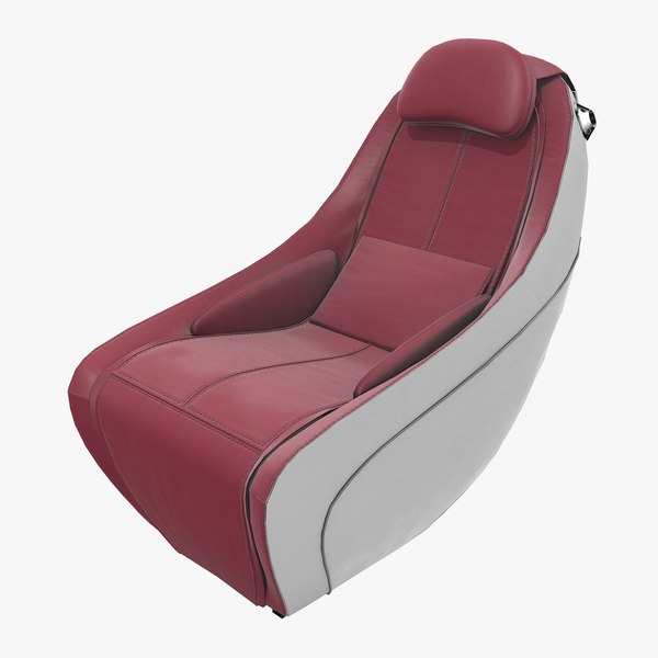 Synca CirC Compact Massage Chair - Burgundy 3D