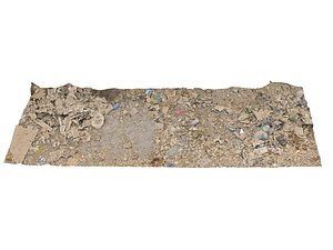 3D african slums land road