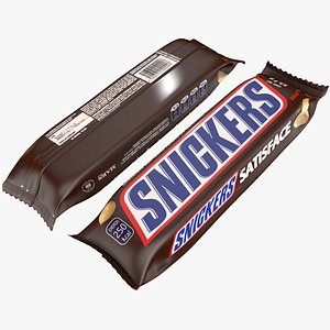 snickers chocolate packing 3D model