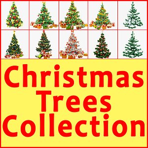 3d model christmas trees