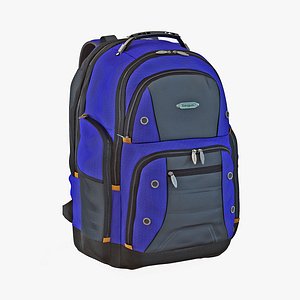 3d 3ds backpack 2 modeled