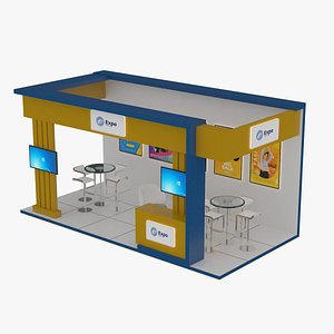 6x3 exhibition booth idea 3D model