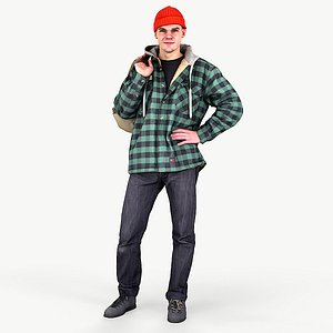 Smirk Guy in an Orange Hat