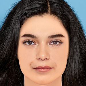 Iman Vellani Head - No Hair - Low poly head for game model