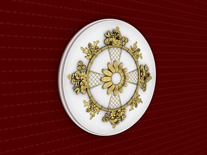 3D rosette decorative molding
