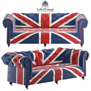 William Sofa Union Jack Velvet
