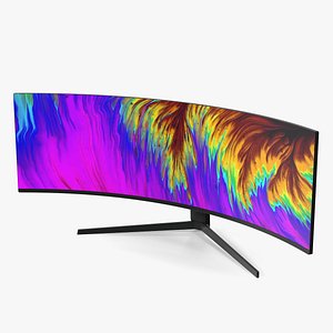 3D model Curved Ultrawide Gaming Monitor