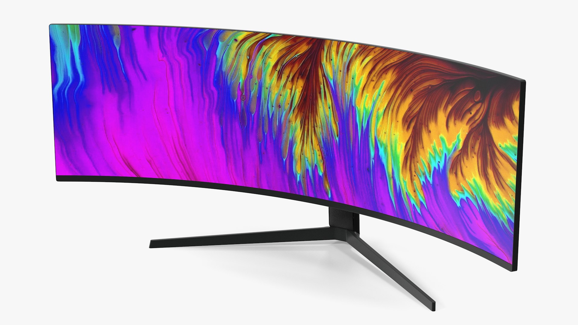 Curved Ultrawide Gaming Monitor 3D model preview