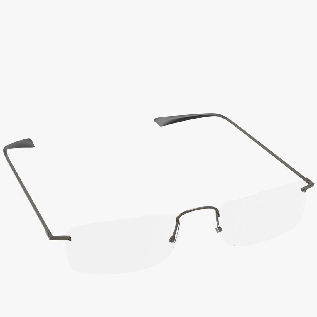 3D Glasses rimless TurboSquid 1948048