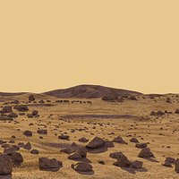 Mars Surface With Rocks