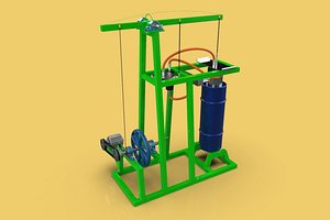 STIRLING STEAM POWER ENGINE ELECTRIC GENERATOR 3D model