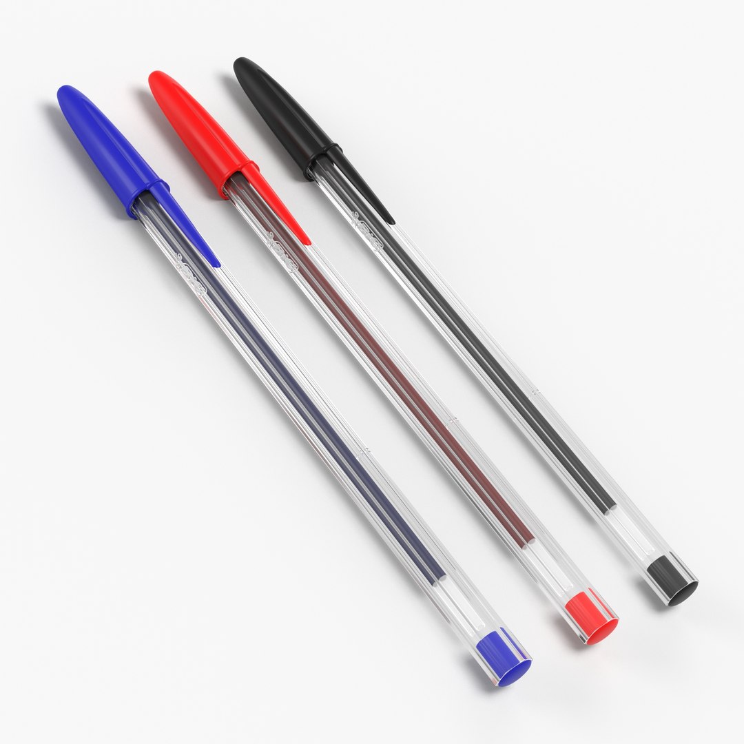 3D Model Transparent Plastic Ballpoint Bic - TurboSquid 1495371