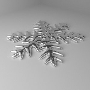 3D model snowflake 8