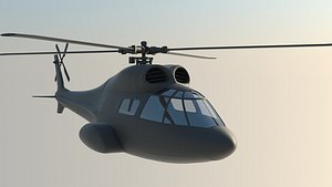 3D model prototype hlicoptre chopper