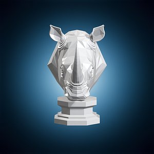 Geometric Rhino Bust 3D Print Model 3D model