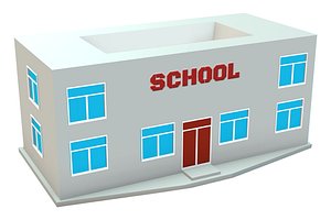 School Low Poly - Game Ready