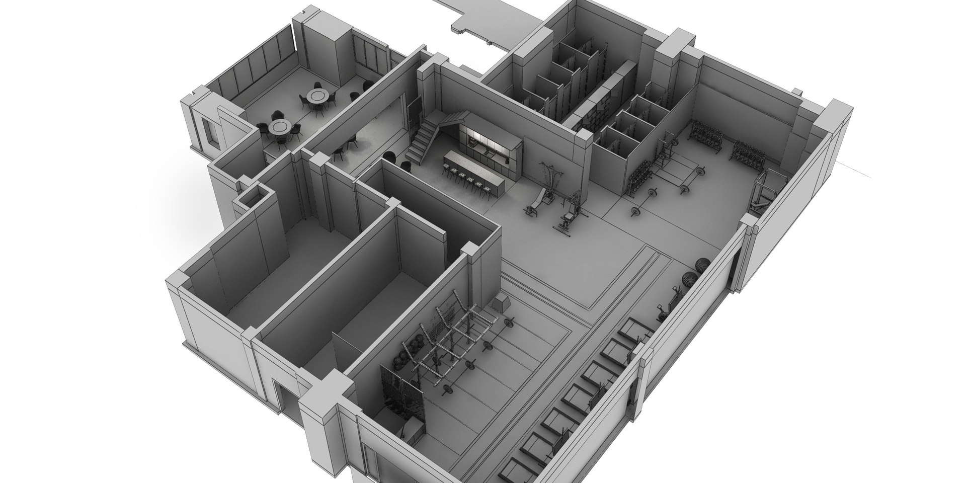 3D Industrial Style GYM Model - TurboSquid 2398825