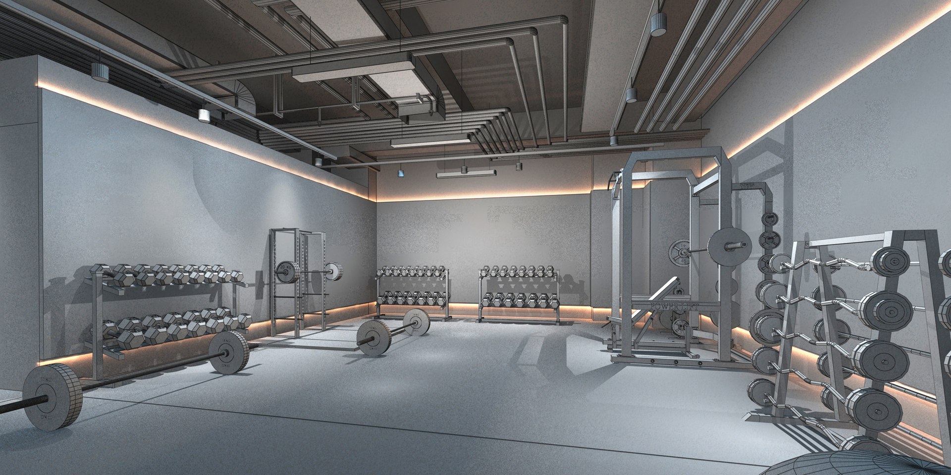 3D Industrial Style GYM Model - TurboSquid 2398825