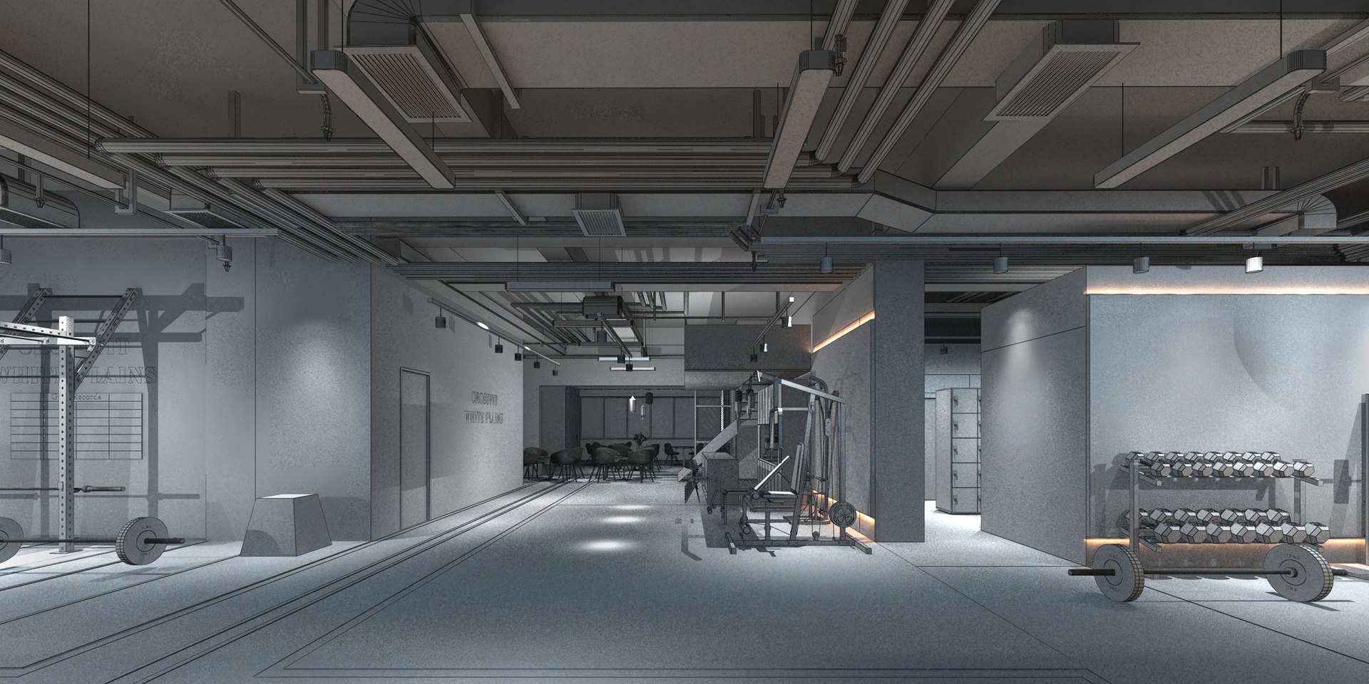 3D Industrial Style GYM Model - TurboSquid 2398825