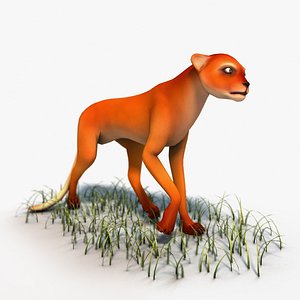 Cartoon Panther Rigged