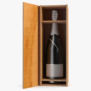 Luxurious Champagne in Wooden Box