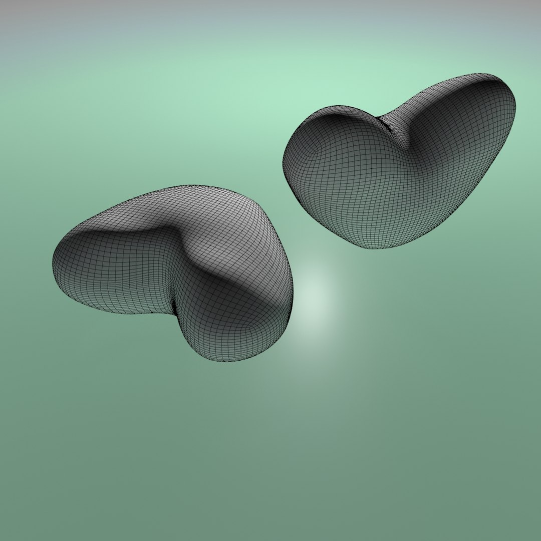Glass Hearts 3d Model