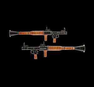 3D RPG-7  old scratched and dirty