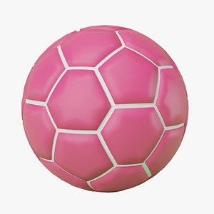 Pink Soccer Ball 3D